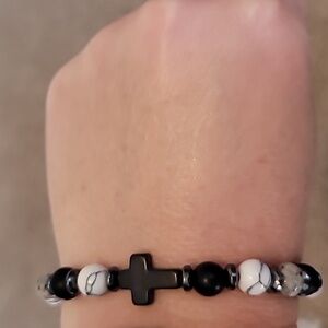 NEW-Mixed Color Round Beads Vintage Elegant Beaded - 8mm Cross NWT